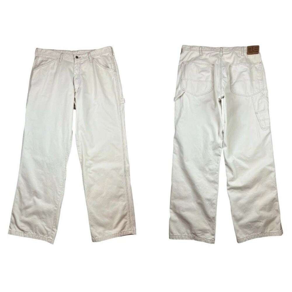 Ralph Lauren Polo Jeans Vintage Y2K Men's Beige Carpenter Pants  36 x 33  Baggy